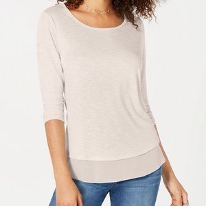 Style & Co chiffon hem top